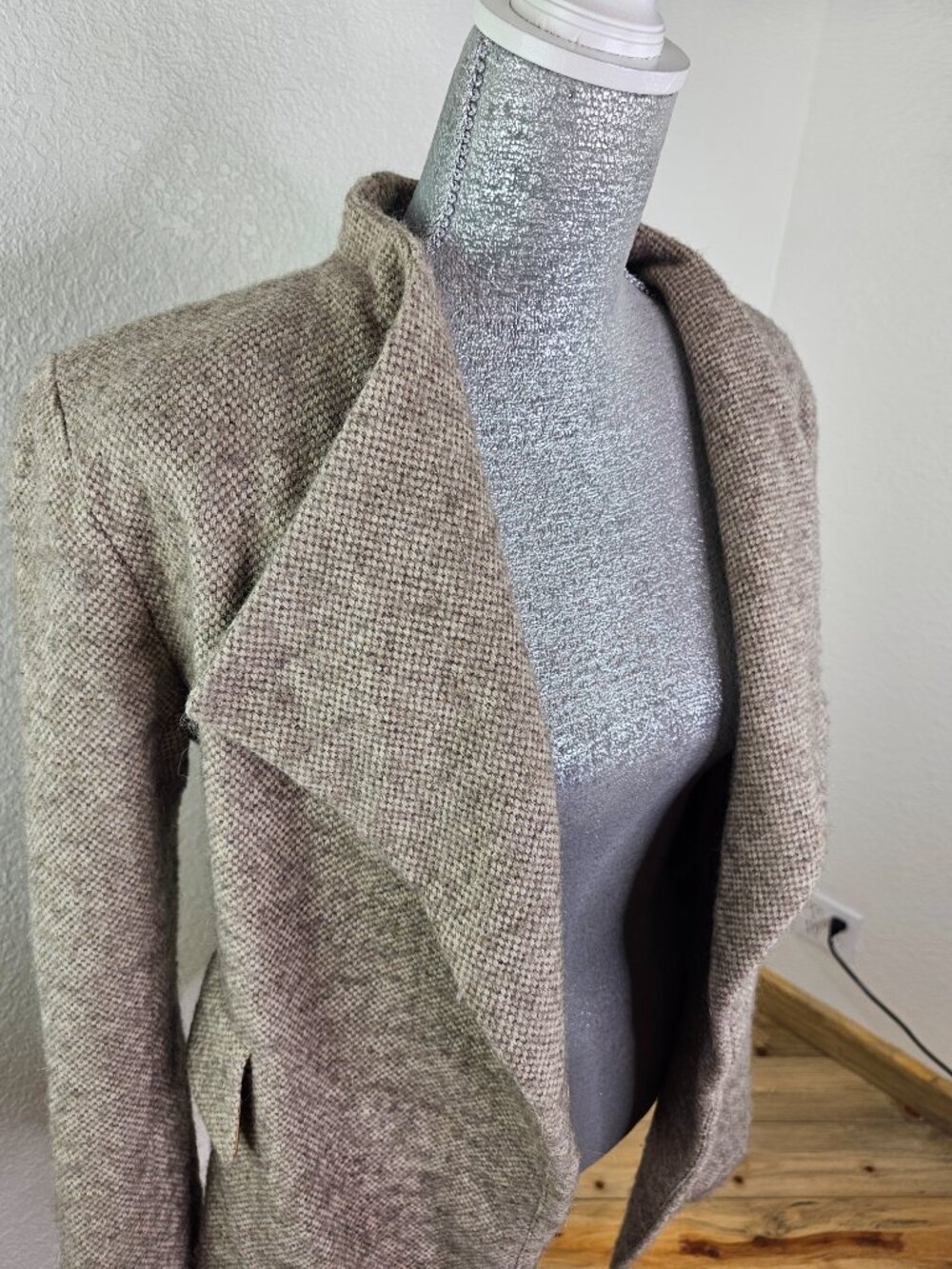 Zara Brown Wool Tan Blazer Jacket